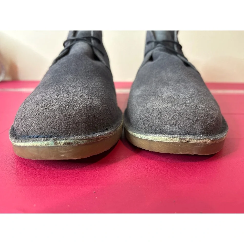 J.‎ Crew Mens Charcoal Gray Suede Lace Up Chukka Desert Boots Sz 11 Preppy Soft